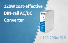 120W Cost-effective DIN-rail AC/DC Converter—LI120-20BxxR2S Series